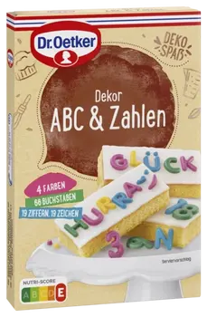 Dr. Oetker Dr. Oetker lettres et chiffres