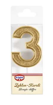 Dr. Oetker Candela con cifra 3