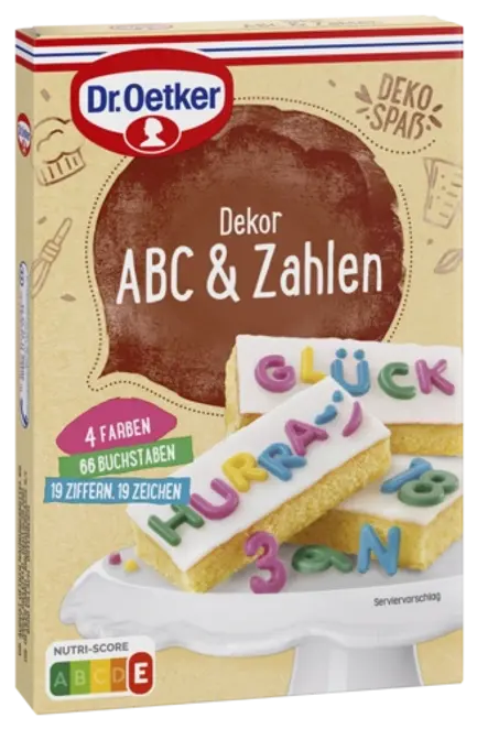 Dr. Oetker Dr. Oetker lettres et chiffres