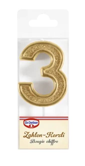 Dr. Oetker Candela con cifra 3