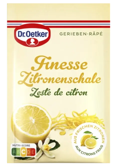 Dr. Oetker Finesse Scorza di limone grattugiata