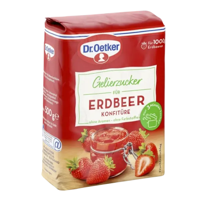 Dr. Oetker Gelierzucker für Erdbeer Konfitüre