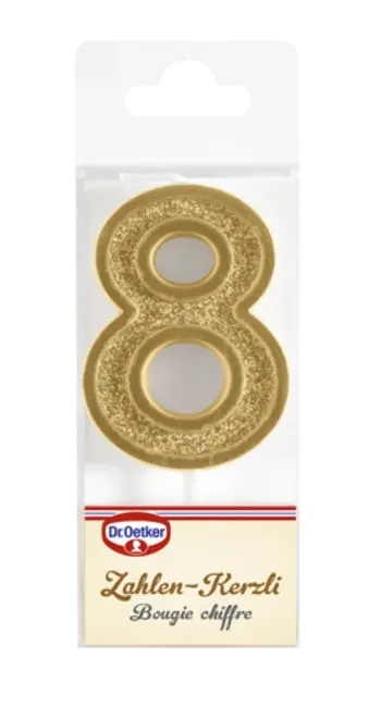 Dr. Oetker Candela con cifra 8