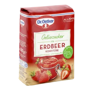 Dr. Oetker Gelierzucker für Erdbeer Konfitüre