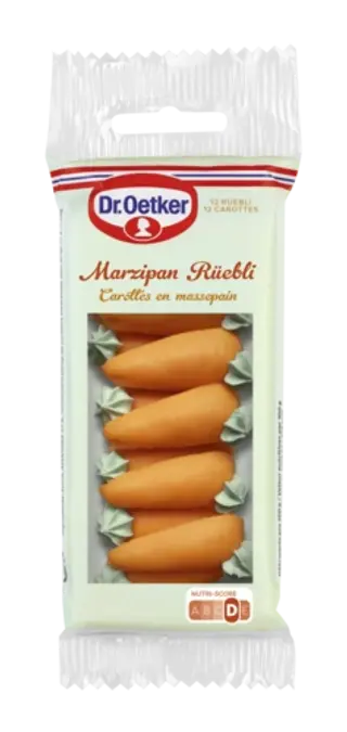 de Carottes en massepain Dr. Oetker en massepain Dr. Oetker