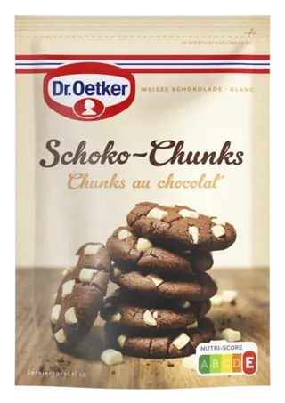 de Chunks au chocolat blanc Dr. Oetker