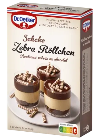 Rouleaux zébrés au chocolat Dr. Oetker
