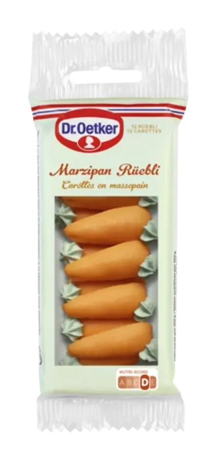 de Carottes en massepain Dr. Oetker en massepain Dr. Oetker