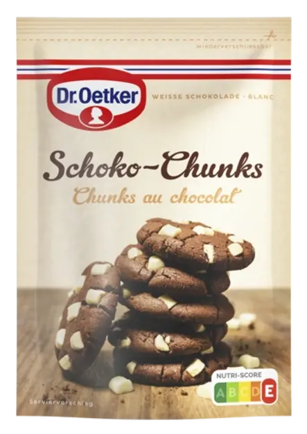 de Chunks au chocolat blanc Dr. Oetker