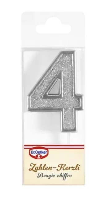 Dr. Oetker Bougie avec chiffre 4