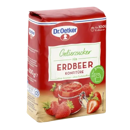 Dr. Oetker Gelierzucker für Erdbeer Konfitüre