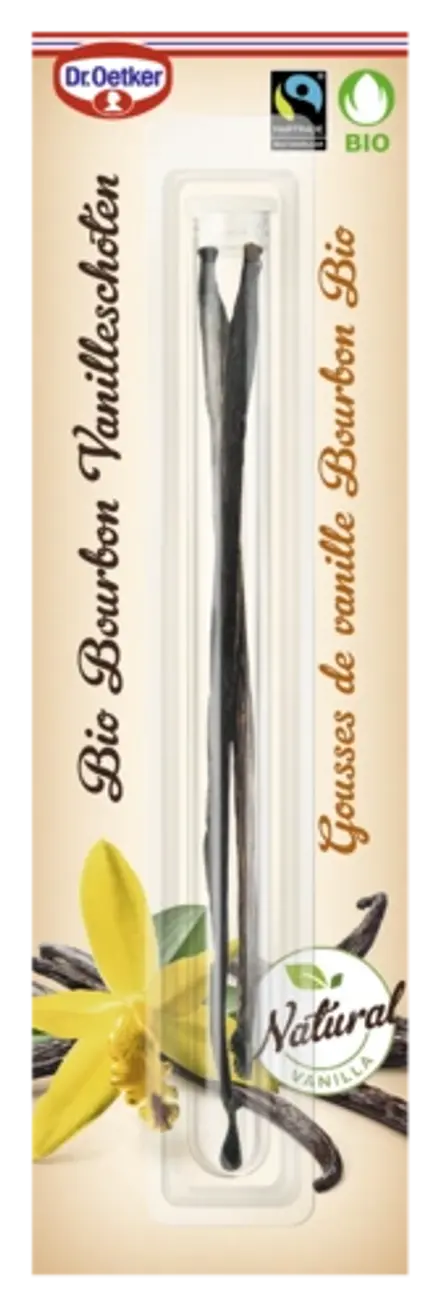 de Gousses de vanille Bourbon Bio Dr. Oetker  pulpe et graines