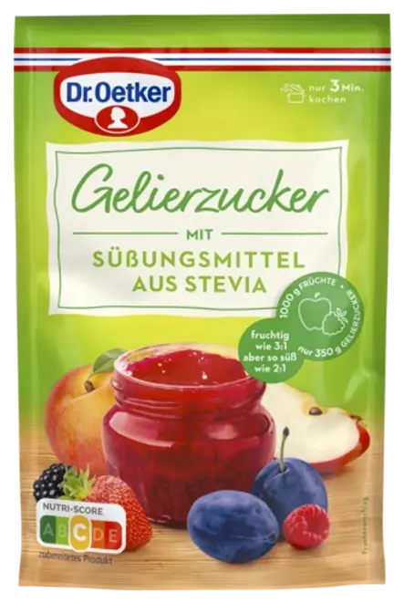 Dr. Oetker Gelierzucker mit Süssungsmittel aus Stevia