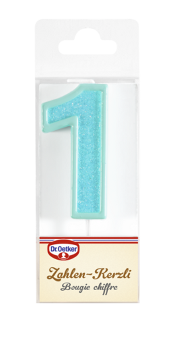 Dr. Oetker Bougie avec chiffre 1
