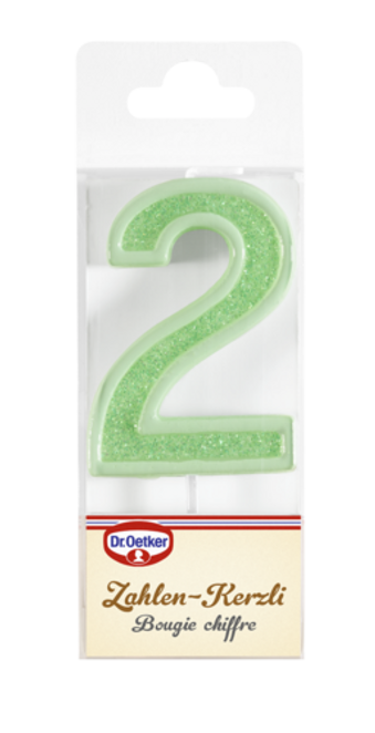 Dr. Oetker Bougie avec chiffre 2