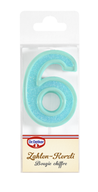 Dr. Oetker Bougie avec chiffre 6