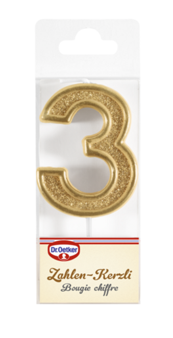 Dr. Oetker Candela con cifra 3