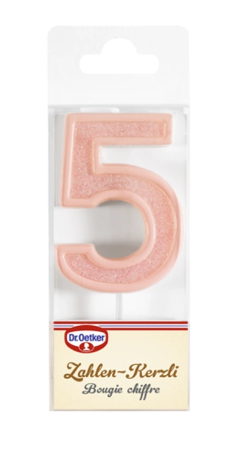 Dr. Oetker Bougie avec chiffre 5