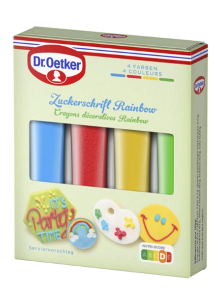 Dr. Oetker Zucker-Garnierschriften Rainbow (rot)