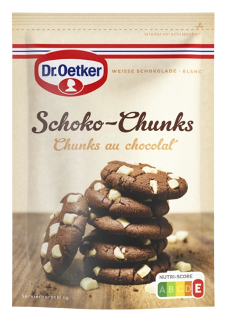 de Chunks au chocolat blanc Dr. Oetker